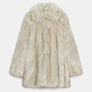 Zara Faux Fur Mink Coat NWT